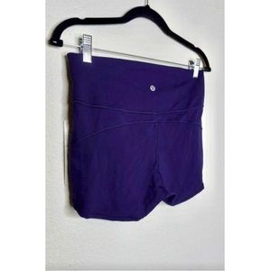 Lululemon In Movement Sz 10 Purple Yoga Shorts Summer Weightlifting